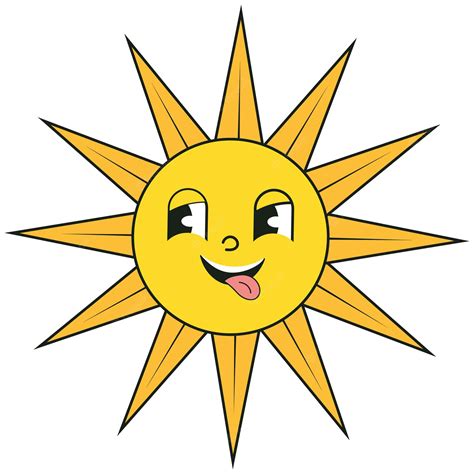 Soleil De Dessin Animé Avec Un Visage Qui Dit Soleil Dessus Vecteur