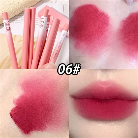 8 Colors Nude Lipliner Pencil Velvet Matte Smooth Lipstick Pen Waterproof Non Stick Cup Lasting