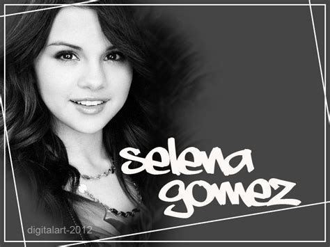 DIGITAL ART: selena gomez | wallpaper | black and white | digital art