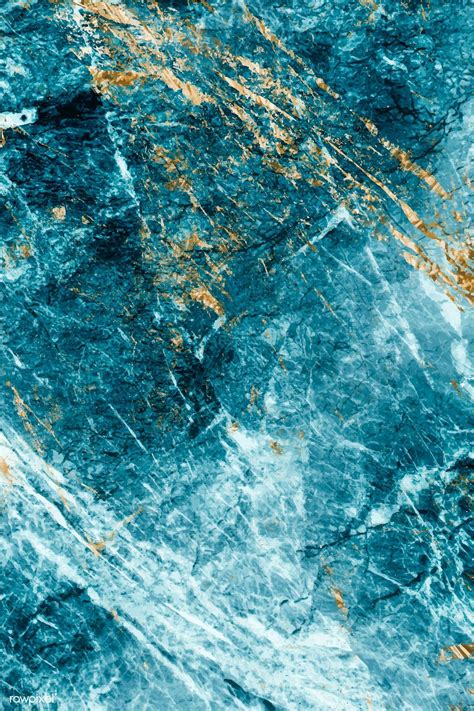 Blue And Gold Marble Textured Background Vector Free Image By