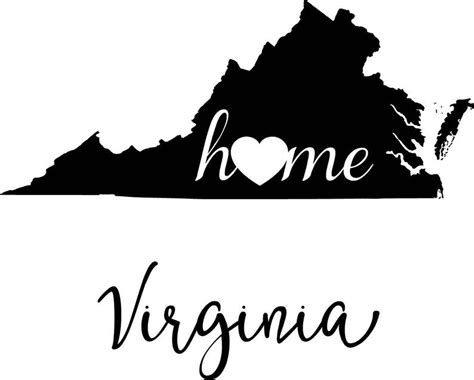 Virginia Outline Vector at Vectorified.com | Collection of Virginia ...