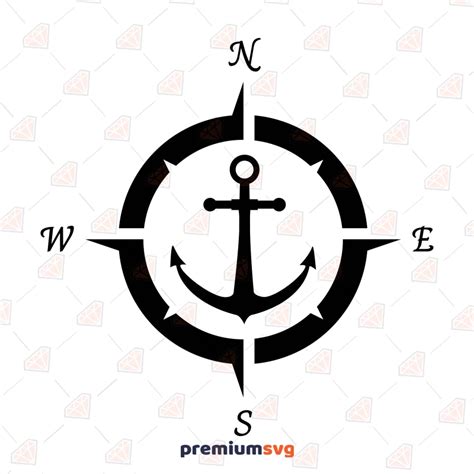 Anchor Compass Svg Image Anchor Compass Clipart Files Premiumsvg