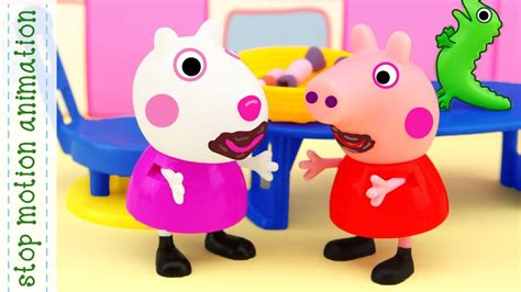 George Plays Hide And Seek Peppa Pig Toys Stop Motion Animation