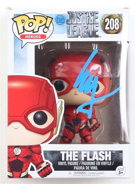 Ezra Miller Signed Justice League The Flash Funko Pop Vinyl