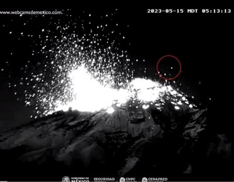 Popocatépetl Captan OVNI saliendo de su cráter Tendrá que ver con su