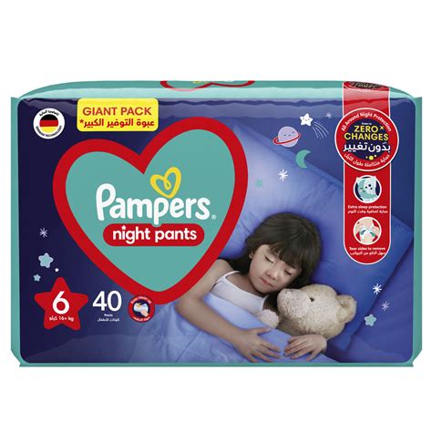 Pampers Diapers Baby Dry Night Pants Size 6 16kg 40pcs Online At Best