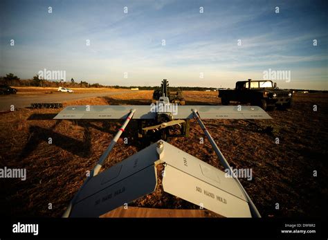 A U.S. Army RQ-7B Shadow unmanned aerial vehicle is set for launch at ...