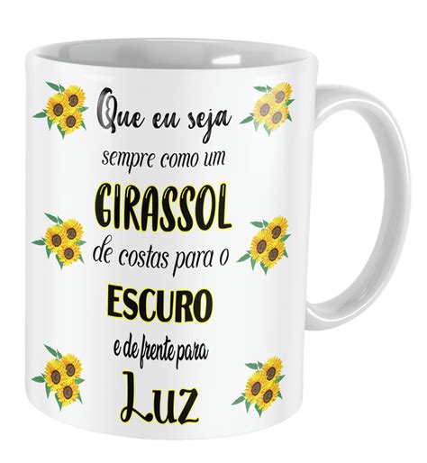 Caneca Personalizada Para Presente Girassol Dizer Elo