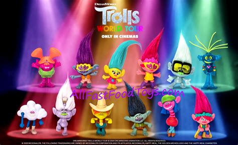 McDonald S Trolls Happy Meal Commercial Complete Set Of 10 Toy