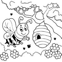 Honey Bee » Coloring Pages » Surfnetkids