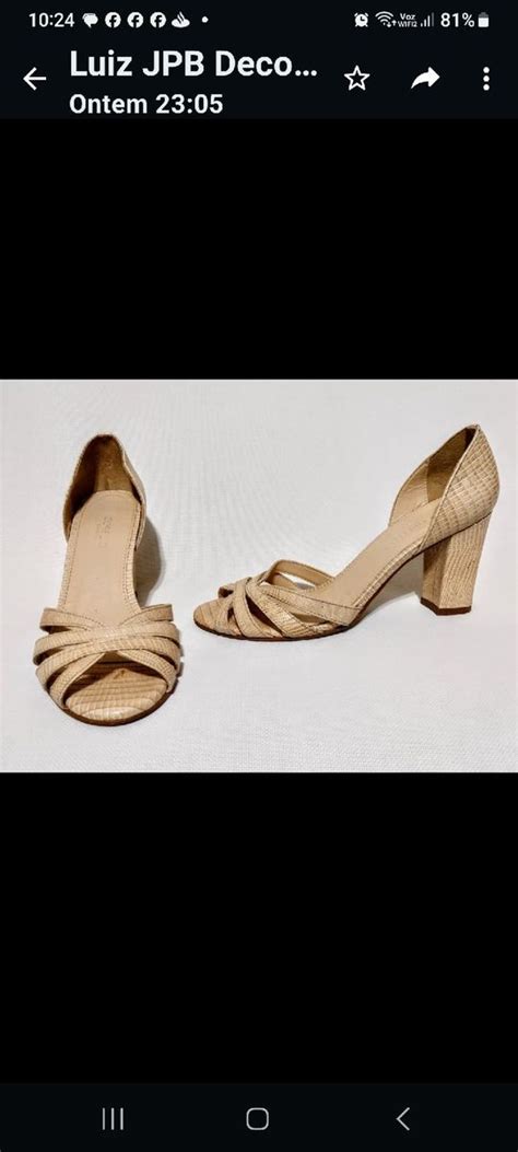 Sandália Corello Cor Nude sem Detalhes pouco Usada Sandália Feminina
