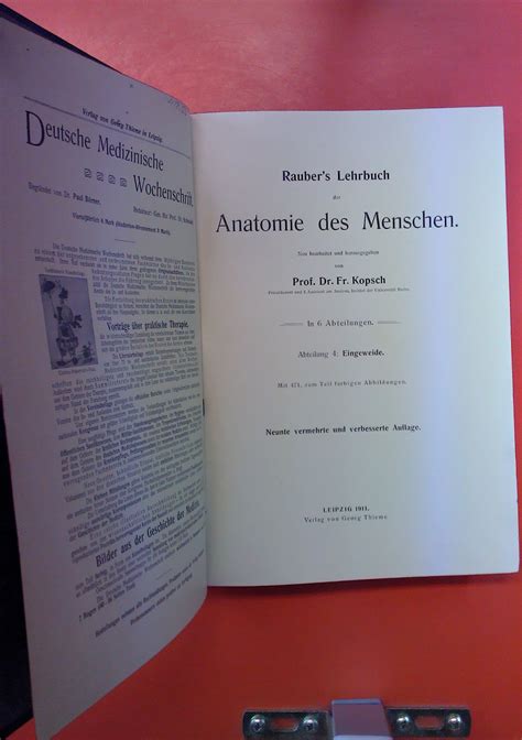 Raubers Lehrbuch Der Anatomie Zvab