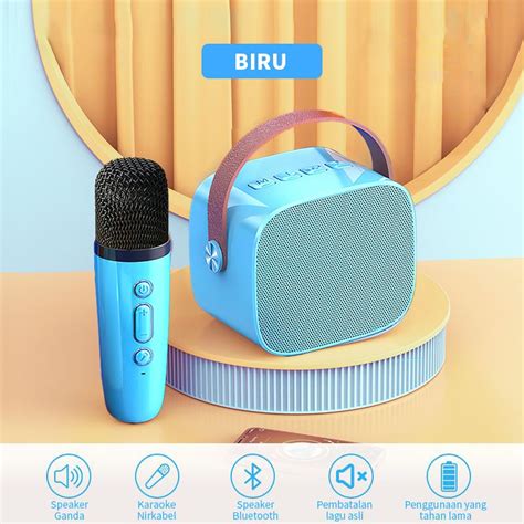 Jual Original Mini Karaoke Speaker Bluetooth Bass K Microphone