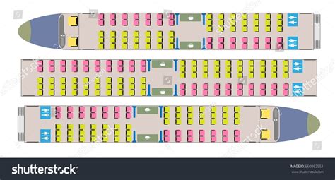 Passenger High Speed Train Seat Map Stock Vector Royalty Free