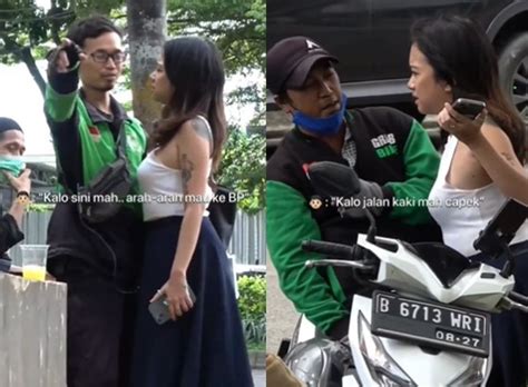 Viral Aksi Wanita Tempelkan Payudara Ke Driver Ojol Saat Tanya Alamat