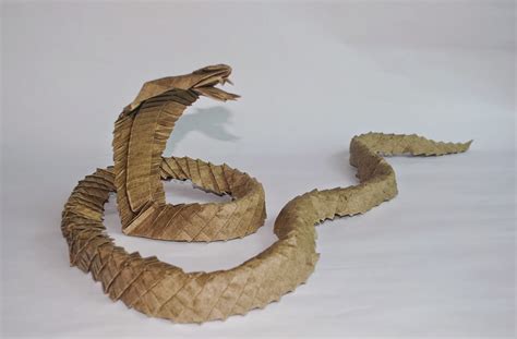 Make Origami Cobra Snake Ideas Art And Craft Projects