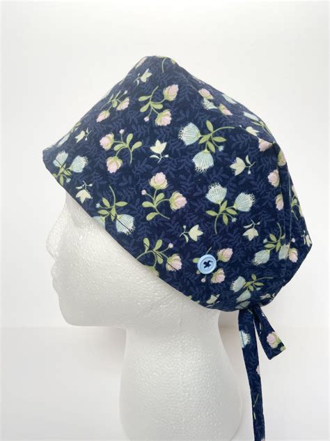 Surgical Cap Womenfloral Scrub Capcute Scrub Hat With Etsy Scrub