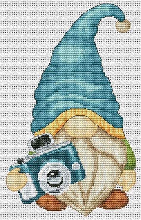 Photographer Cross Stitch Cross Stitch Pattern Gnome Cross Stitch