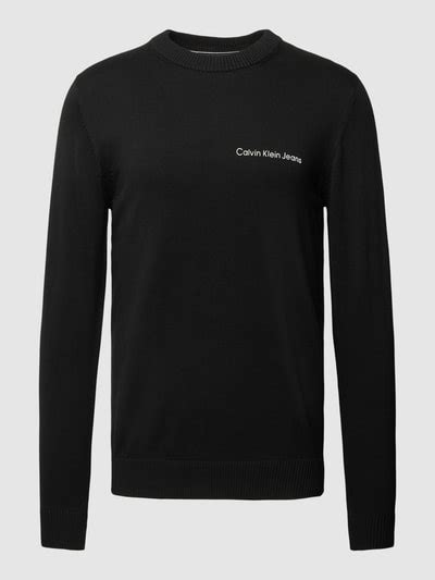 Calvin Klein Jeans Gebreide Pullover Met Labelprint Model