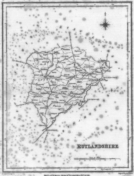 Antique County Map Of Rutlandshire By John Cary 1787 Old Chart