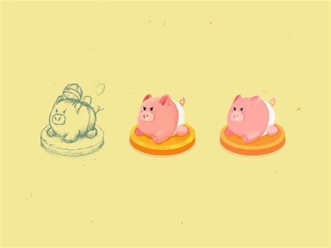 Golden pig🐷 by Kng98 on Dribbble