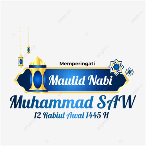 Gambar Kad Ucapan Maulid Nabi Muhammad H Vektor Rabiul Awal