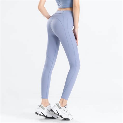 Peach Butt Workout Pants Trimmed Nude Summer Sport Tight Pocket High Waisted Hip Lift Yoga