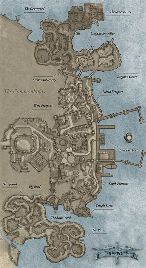 Coastal City Map Fantasy City Map Map Fantasy Map