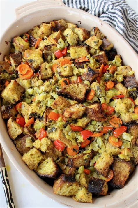 Classic Bread Stuffing Recipe • Veggie Society