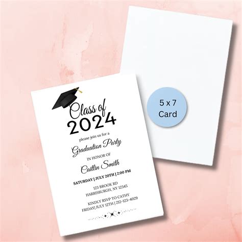 Editable Graduation Party Invitation Template Digital Evite Graduation