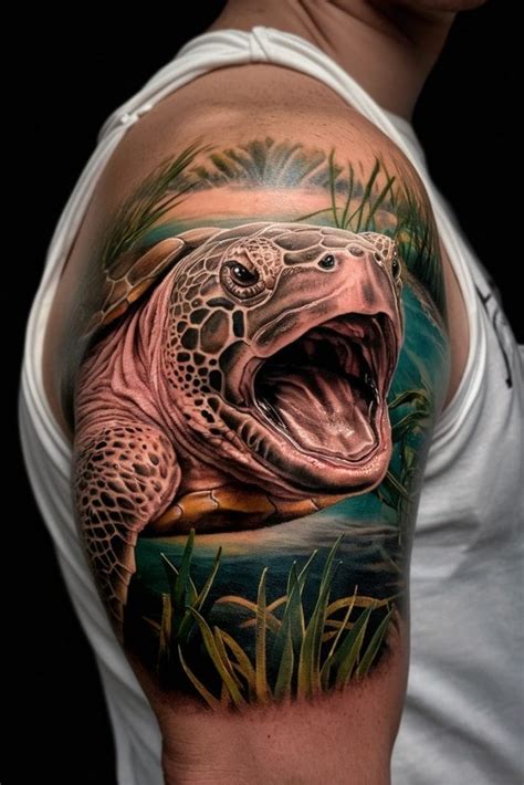 40 Bold Snapping Turtle Tattoo Designs That stand Out! – The Turtle Hub