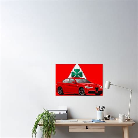 Alfa Romeo Giulia Quadrifoglio Poster For Sale By Agurec7 Redbubble