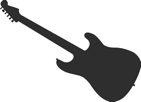 Premium Vector Silhouette Of An Electric Guitar Rock Music Stringed