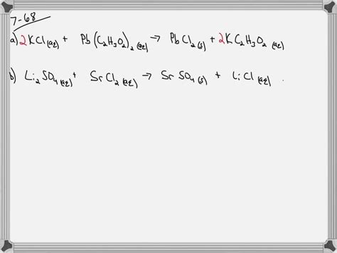 Solved Complete And Balance The Molecular Equations For The