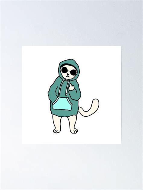 "cool cat meme" Poster for Sale by ventumpluviam | Redbubble