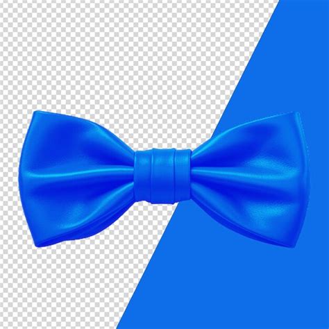 Premium Psd Psd Blue Bow Isolated On Transparent Background