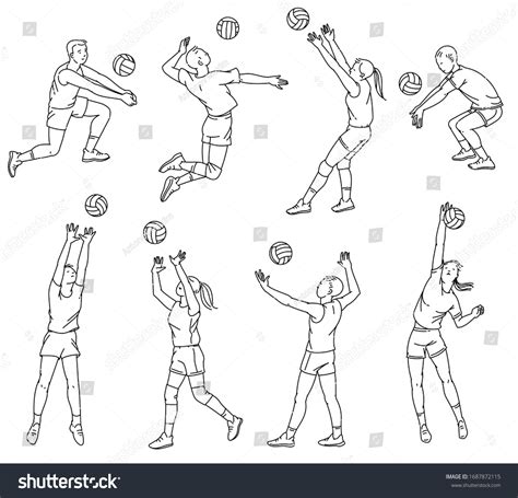 Sketch Volleyball Player Royalty-Free Images, Stock Photos & Pictures ...