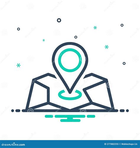 mix icon  county territory  location stock vector illustration