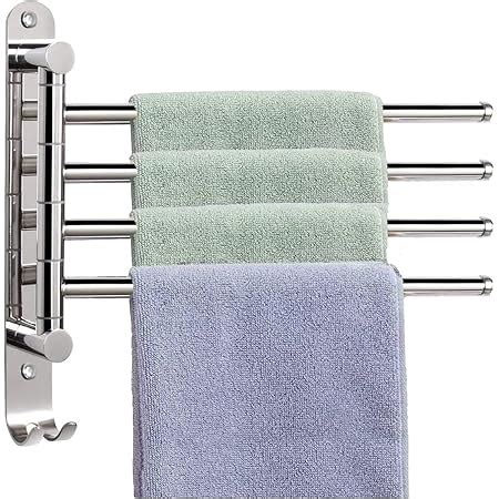 Amazon Swivel Bathroom Towel Rack JSVER Towel Rack Wall Mounted