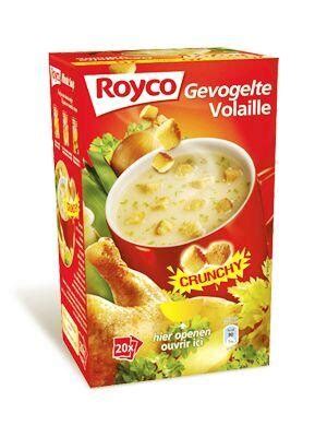 Royco Minute Soup Gevogelte Korstjes 20st Crunchy Nevejan