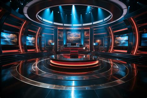 AI generated News documentaries reporting programs TV-studio 36081729