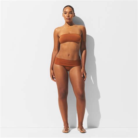 ICONIC SWIM MICRO BANDEAU BIKINI TOP BRONZE SKIMS