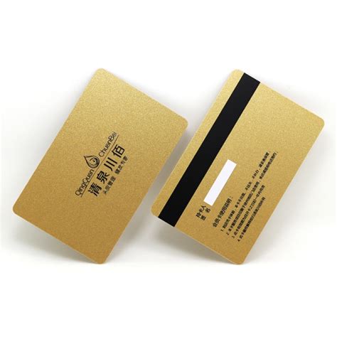 PVC Plastic Metallic Gold Membership Cards With Silver Foil Logo Card