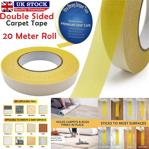 Extra Strong Double Sided Carpet Tape Multi Purpose Adhesive Heavy Duty