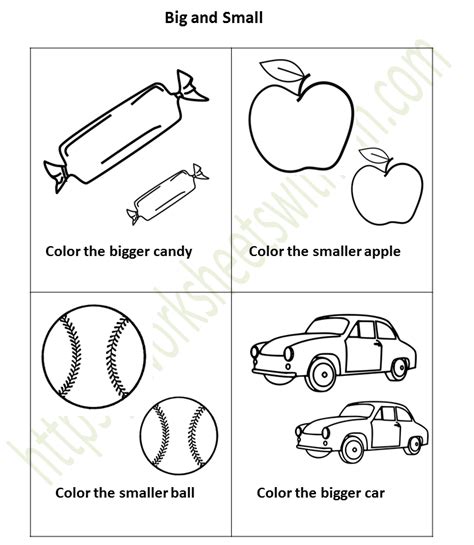 Kindergarten Big Medium Small Worksheet