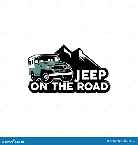 Jeep Mountain Offroad Emblem Illustration 244210216