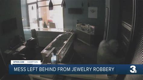 Caught On Camera Mess Left Behind From Jewelry Store Burglary In Hampton