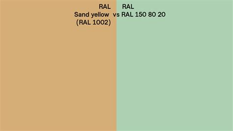 RAL Sand Yellow Vs RAL 150 80 20 Side By Side Comparison