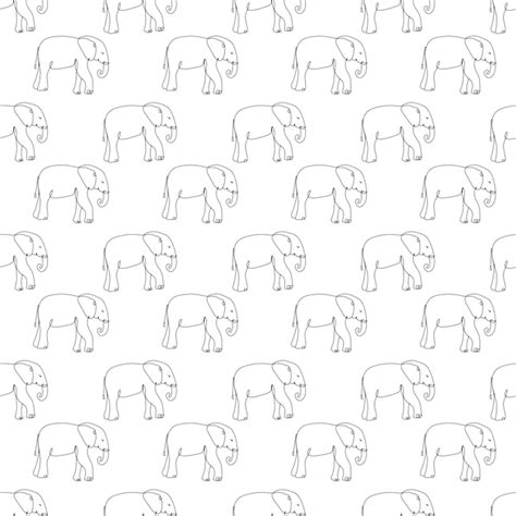 Premium Vector Vector Seamless Pattern With Elephants