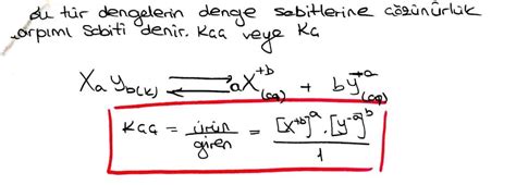 Çözünürlük Çarpımı Sulu Çözeltilerde Denge Ders Notları Kunduz Kunduz